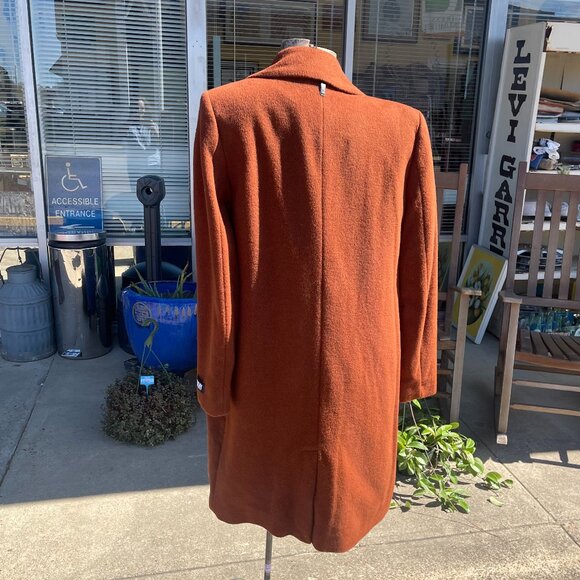 NWT XS Warm Brown DKNY Ladies Button-Up Outerwear/Coat with Zip Front Pockets - Picture 9 of 16